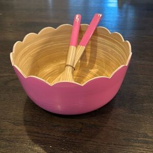 Brand New Pink Laura Park Salad Bowl
